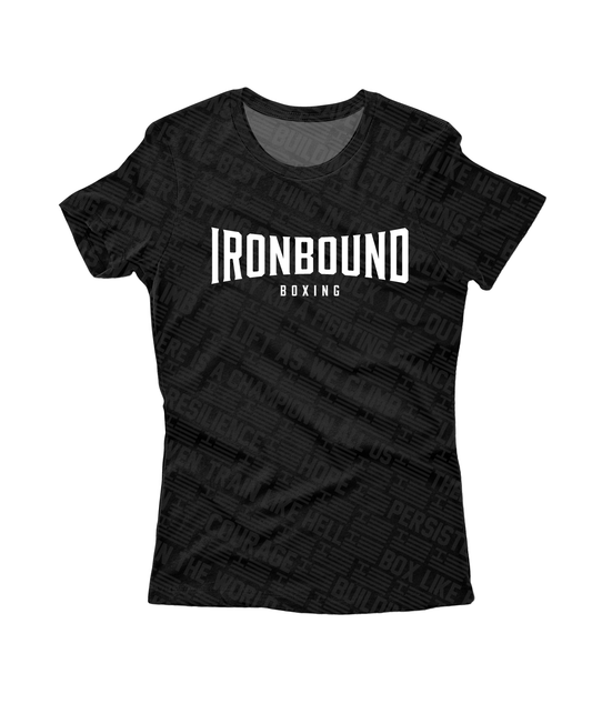 Ironbound Core Women's SS Performance Tee - Fighting Phrases