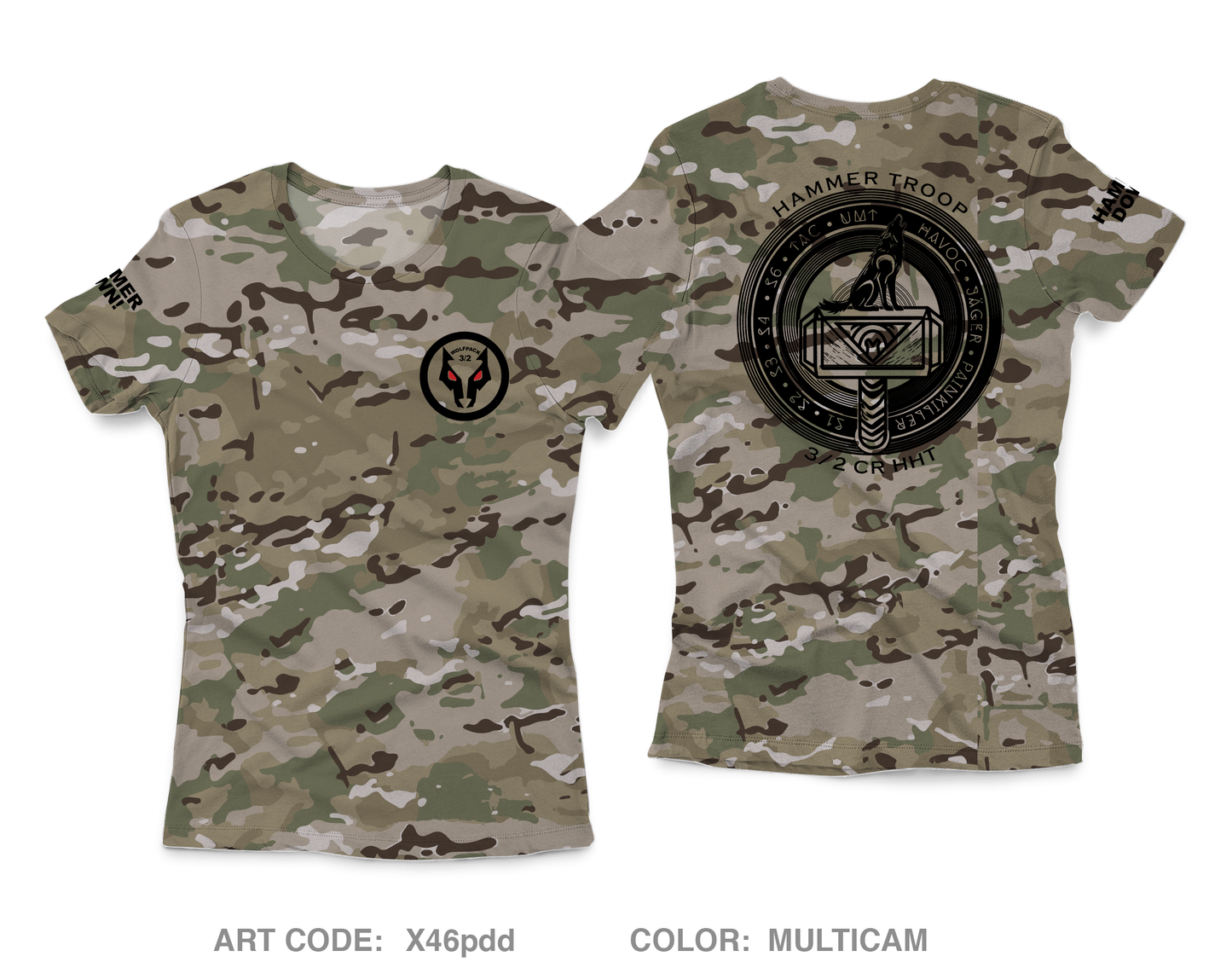 Hammer Troop, 3/2CR Core Women's SS Performance Tee - X46pdd