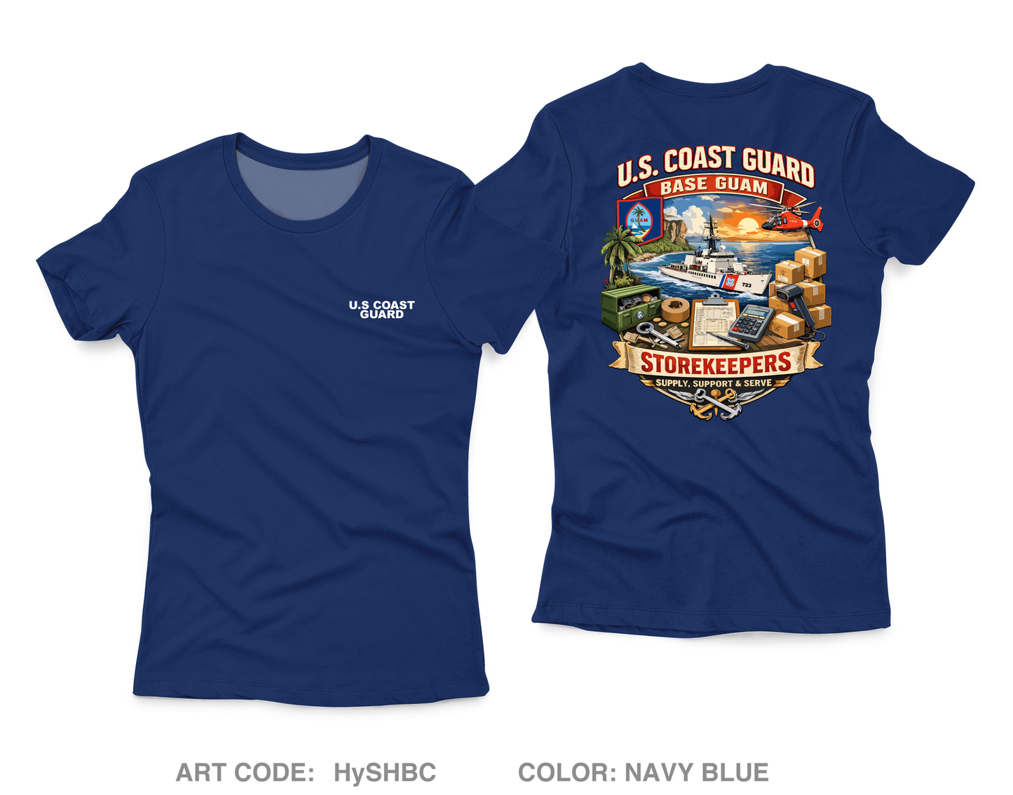 Base Guam/Storekeepers Core Women's SS Performance Tee - HySHBC