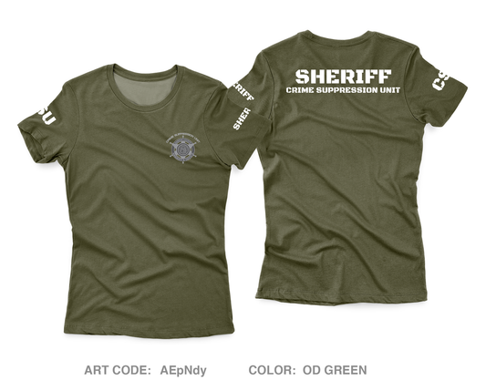 DCSO Crime Suppression Unit Store 1 Core Women's SS Performance Tee - AEpNdy