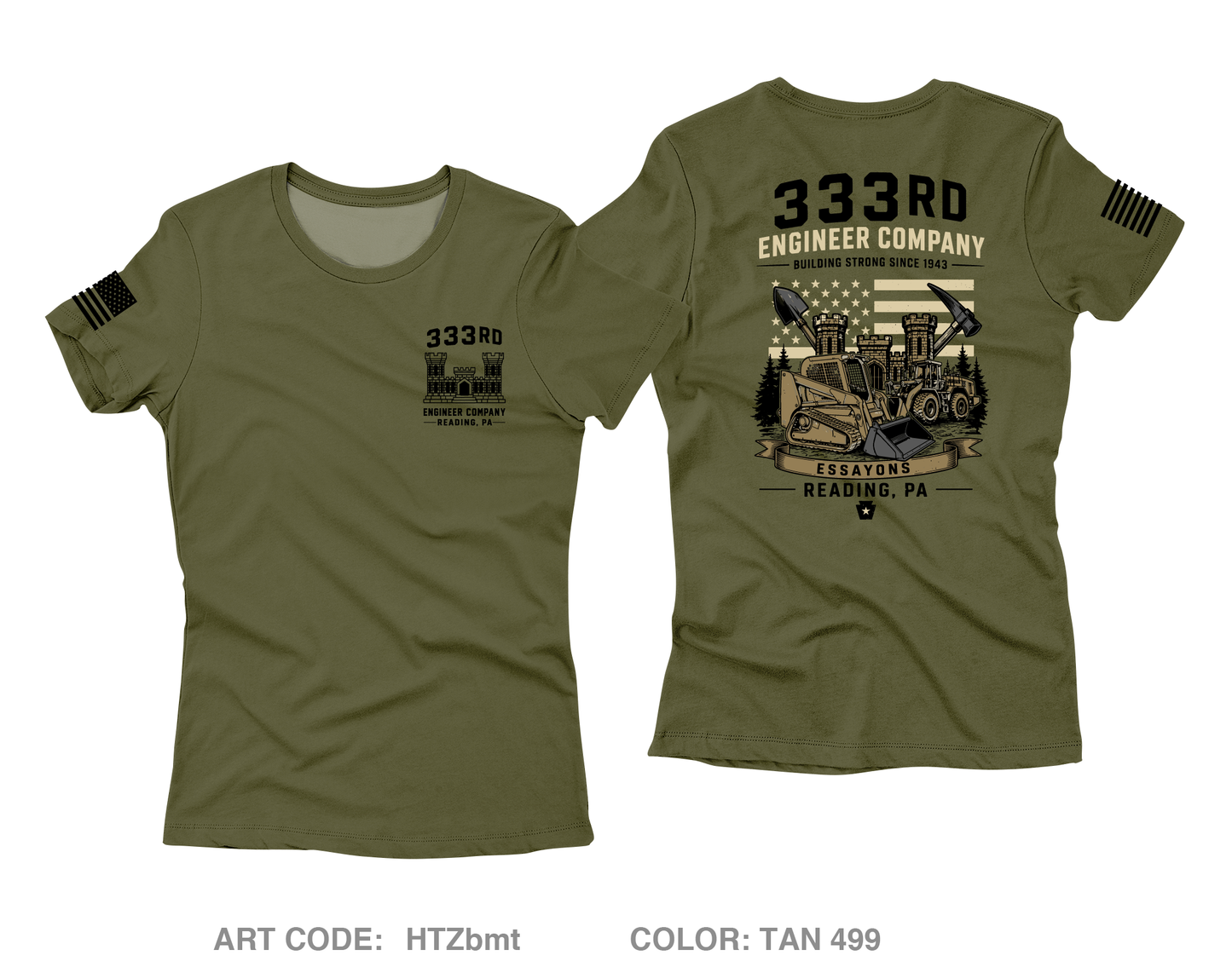 333rd Engineer Company Core Women's SS Performance Tee - HTZbmt