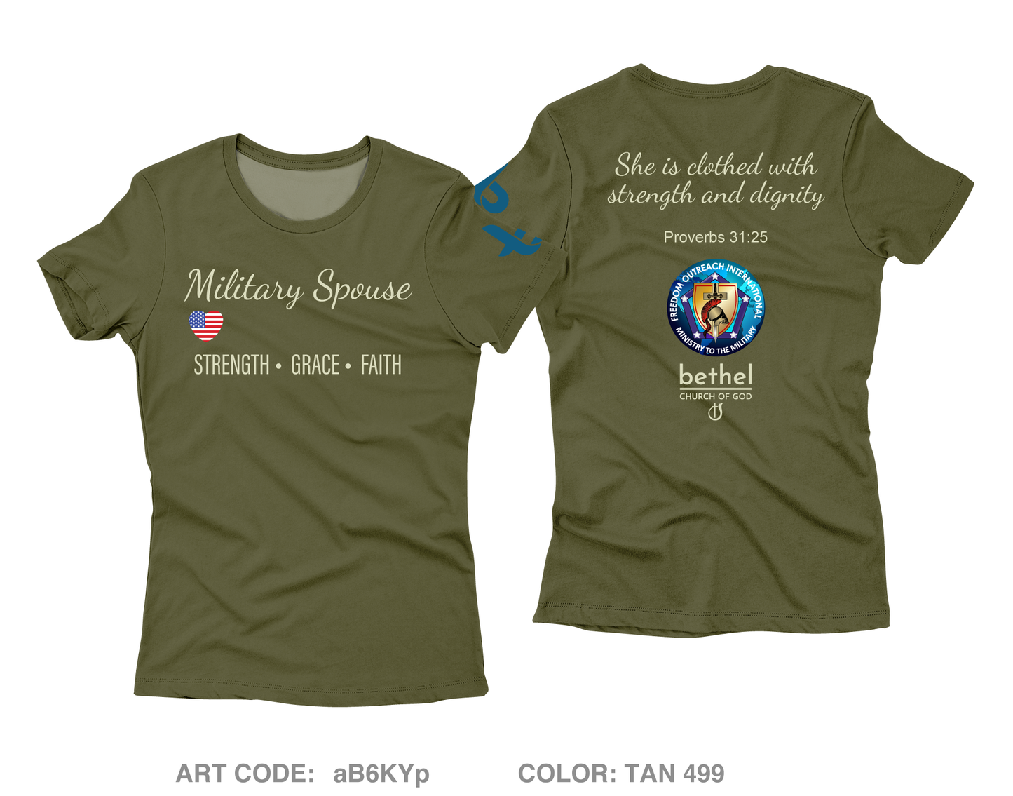 Bethel CoG Lighthouse Store Fundraising Collection Core Women's SS Performance Tee - aB6KYp