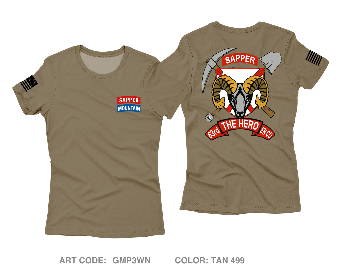 63D Combat Engineer Company - Infantry Core Women's SS Performance Tee - GMP3WN