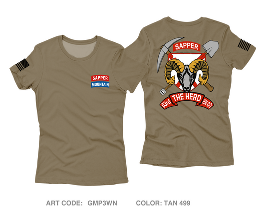63D Combat Engineer Company - Infantry Core Women's SS Performance Tee - GMP3WN