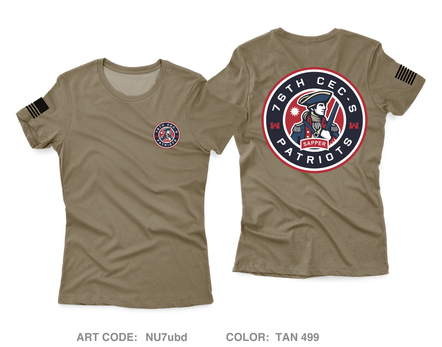 76th CEC-S Patriots Core Women's SS Performance Tee - NU7ubd