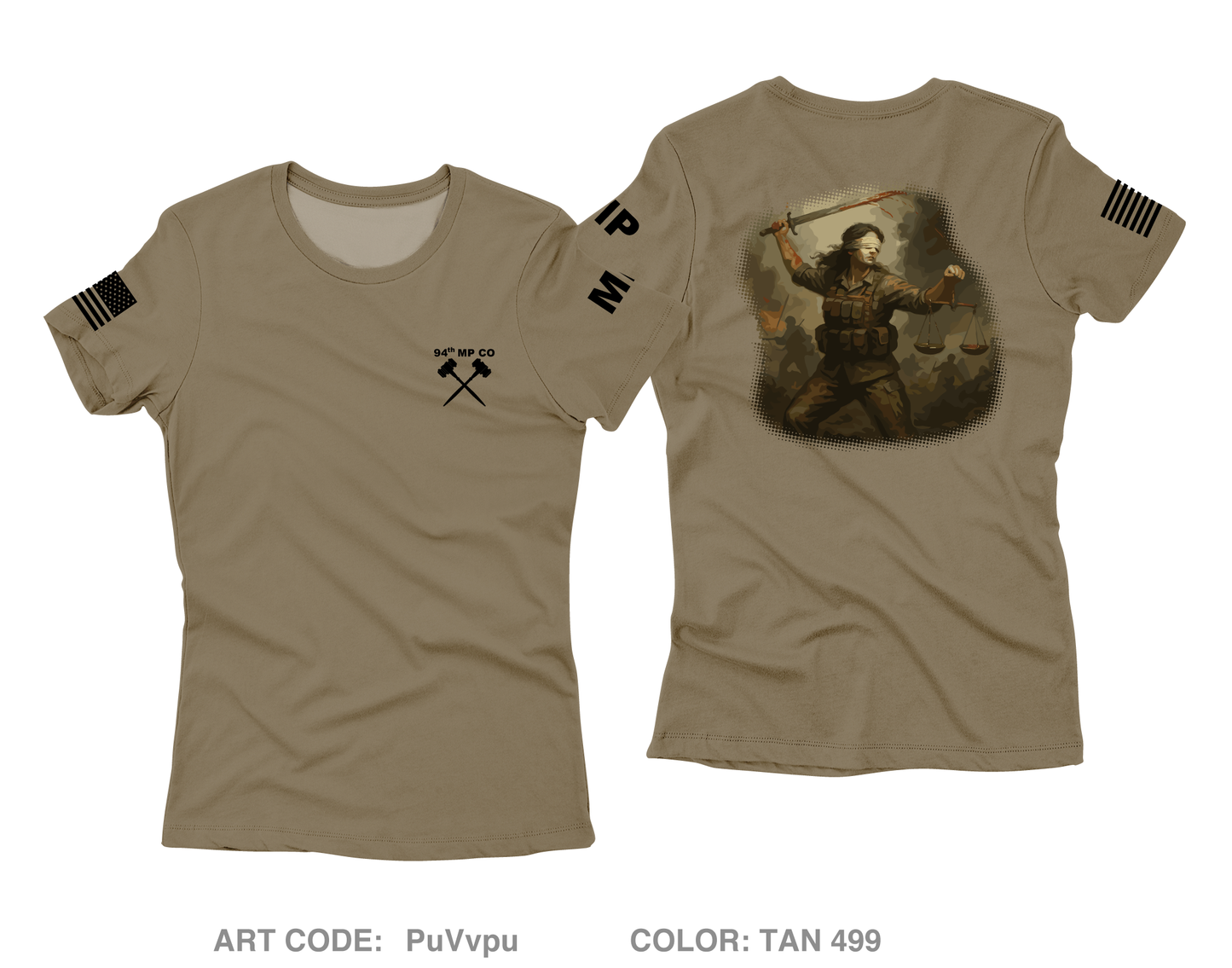 94th MP CO Core Women's SS Performance Tee - PuVvpu