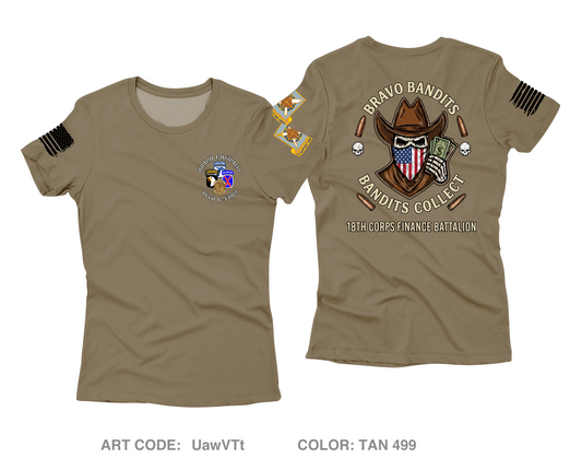 Bravo Company, 18th Corps Finance Battalion Fundraising Collection Core Women's SS Performance Tee - UawVTt