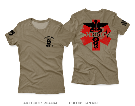 2-123rd HHB Core Women's SS Performance Tee - euAGk4