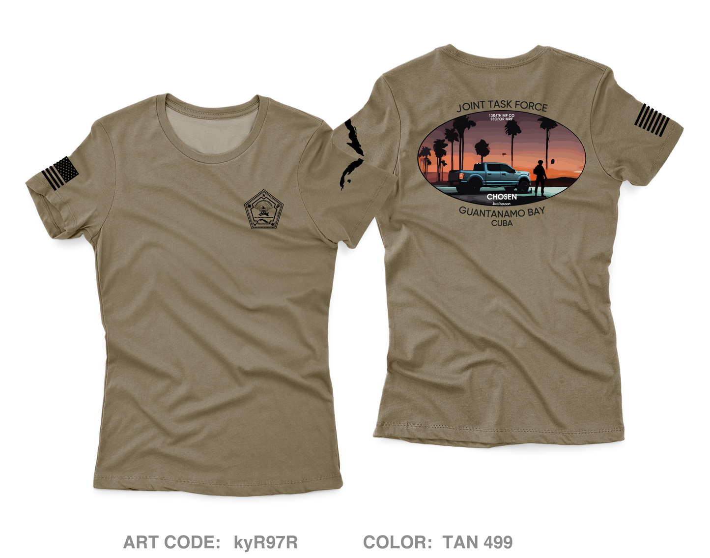 1304th MP CO: 3rd Platoon Core Women's SS Flex Performance Tee - kyR97R