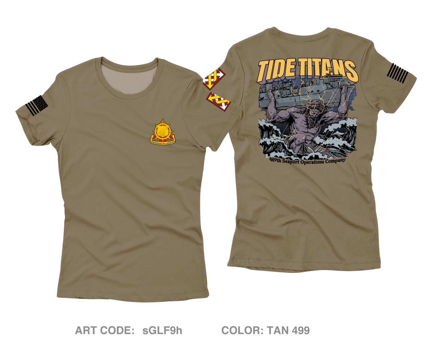489th Seaport Operations Company Fundraising Collection Core Women's SS Performance Tee - sGLF9h