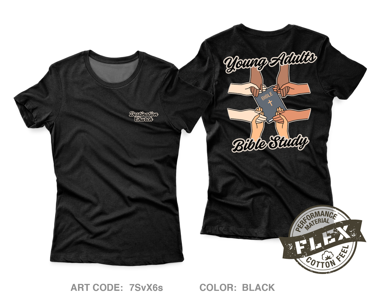 Destination Church Core Women's SS Flex Performance Tee - 7SvX6s