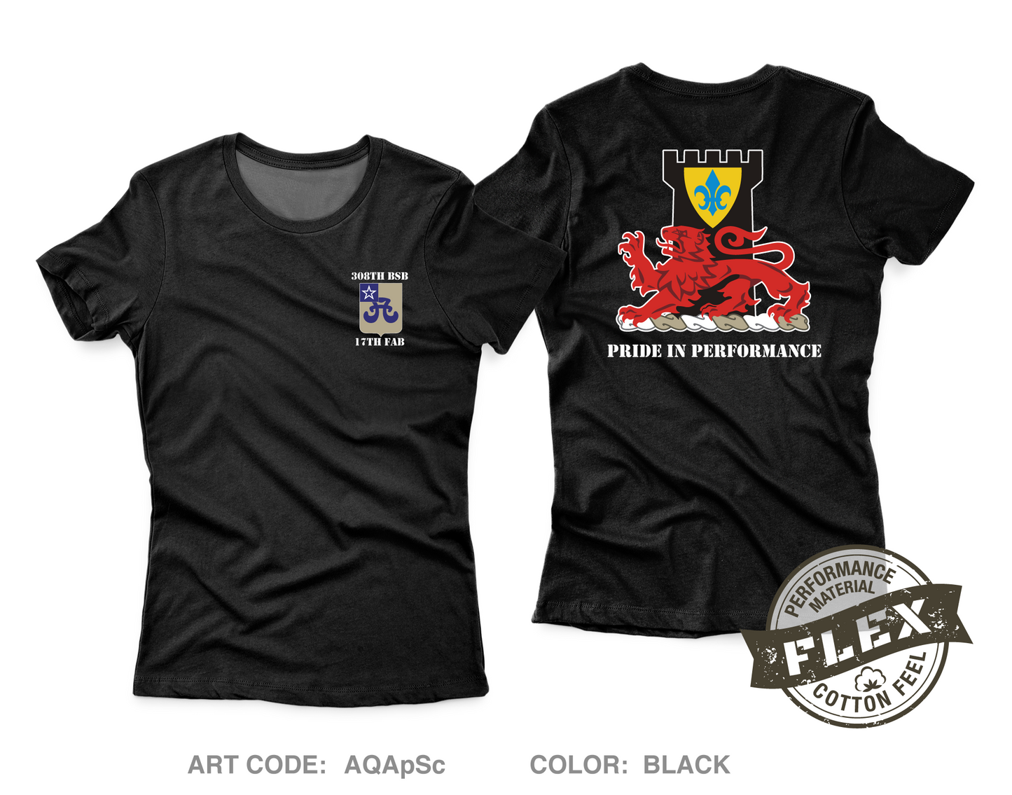 308th Brigade Support Battalion Core Women's SS Flex Performance Tee - AQApSc