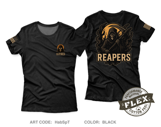 1st PLT, A BTRY 3-321FAR Core Women's SS Flex Performance Tee - HabSpT