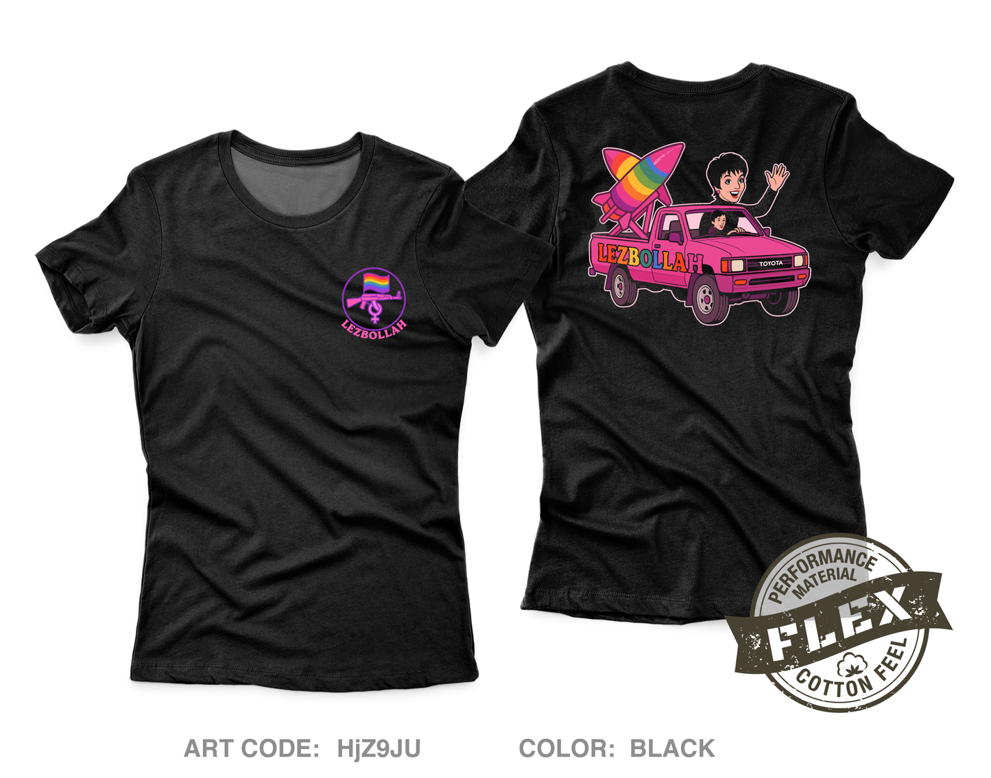 Lezbollah Fundraising Collection Core Women's SS Flex Performance Tee - HjZ9JU