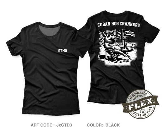 Cuban Hog Core Women's SS Flex Performance Tee - JxGTD3