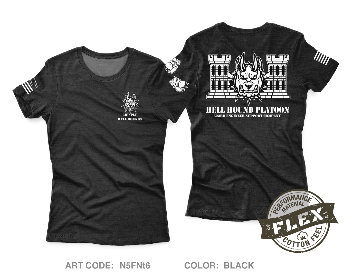 3 PLT, 523rd ESC, 84th EN BN, 130th EN BDE Women's SS Flex Performance Tee - N5FNt6