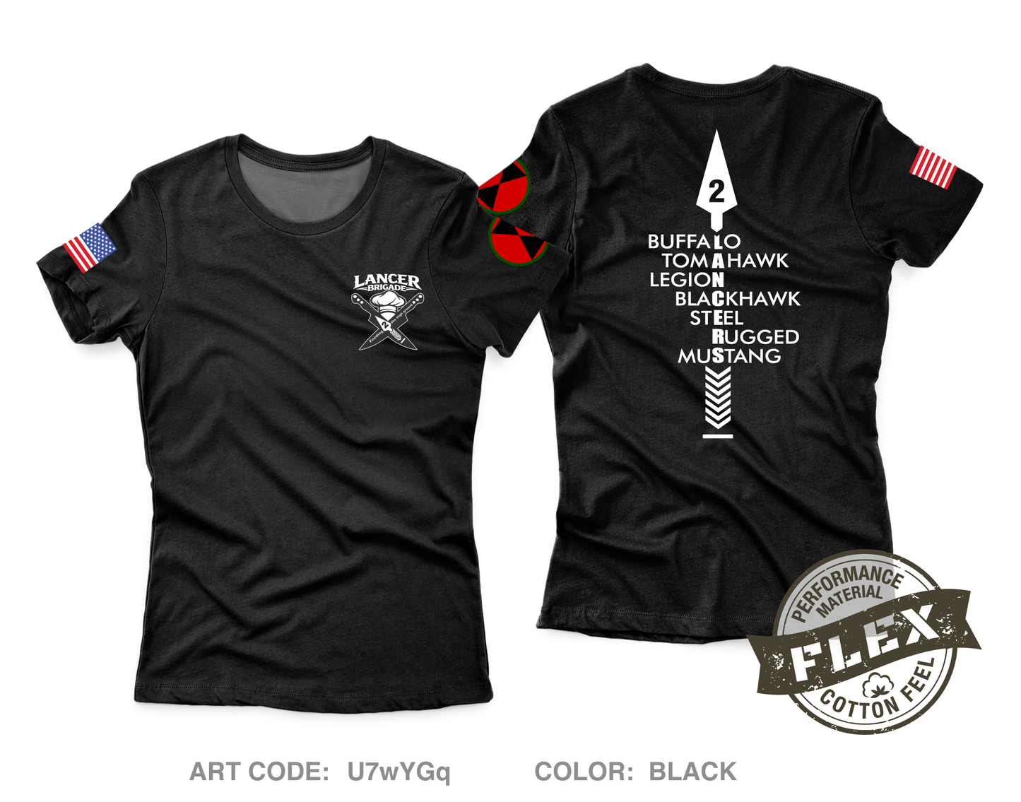 Lancer BDE Core Women's SS Flex Performance Tee - U7wYGq