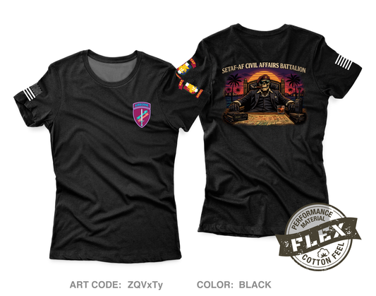 SETAF-AF Civil Affairs Battalion Core Women's SS Flex Performance Tee - ZQVxTy