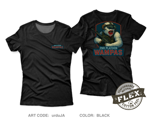 2nd PLT Wampas 2 Core Women's SS Flex Performance Tee - urduJA