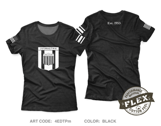 JUSMAGTHAI Women's SS Flex Performance Tee - 4EDTPm