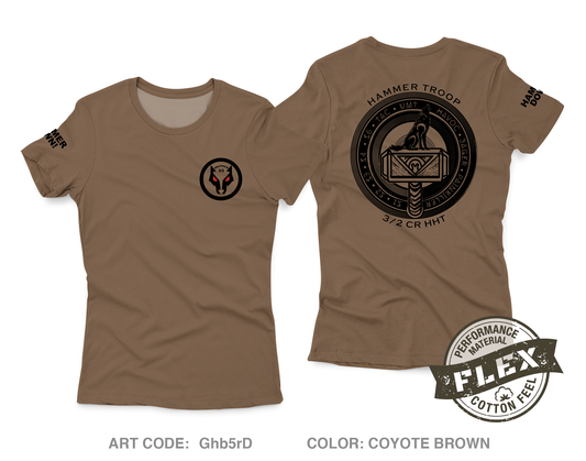 Hammer Troop, 3/2CR Core Women's SS Flex Performance Tee - Ghb5rD