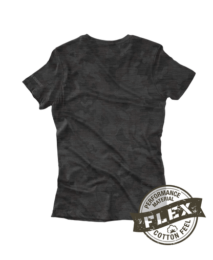 Ironbound Women's SS Flex Performance Tee -  Champion Camo Fighting Chance