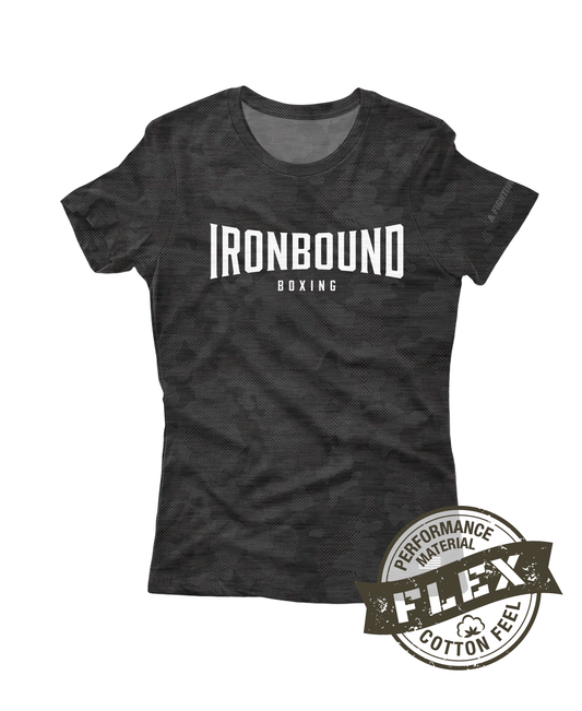Ironbound Women's SS Flex Performance Tee -  Champion Camo Fighting Chance
