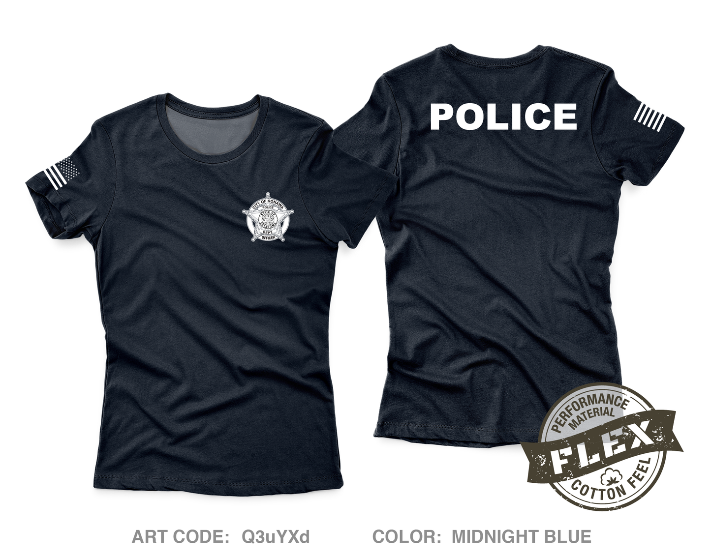 Konawa police department Core Women's SS Flex Performance Tee - Q3uYXd