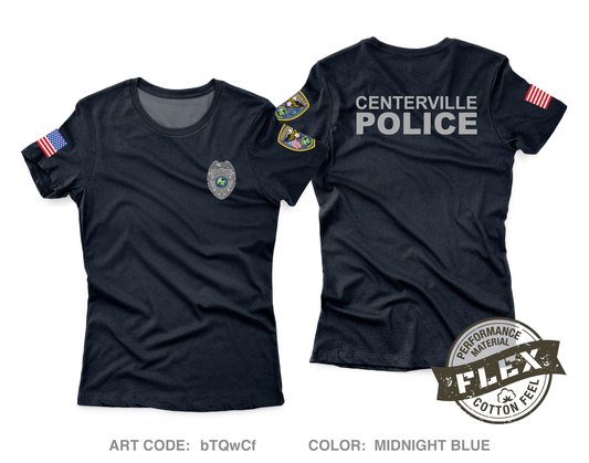 Centerville Police Department Core Women's SS Flex Performance Tee - bTQwCf