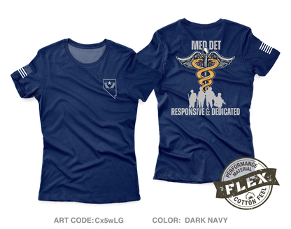 Nevada Army National Guard Medical Detachment Fundraising Collection Core Women's SS Flex Performance Tee - Cx5wLG