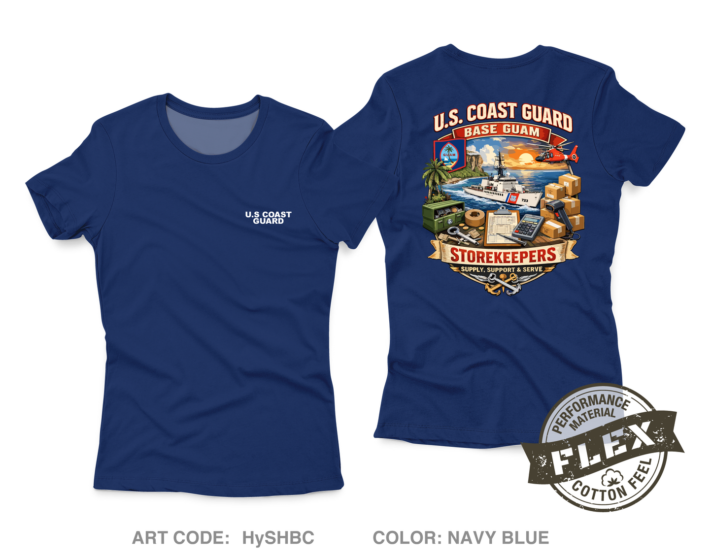 Base Guam/Storekeepers Core Women's SS Flex Performance Tee - HySHBC