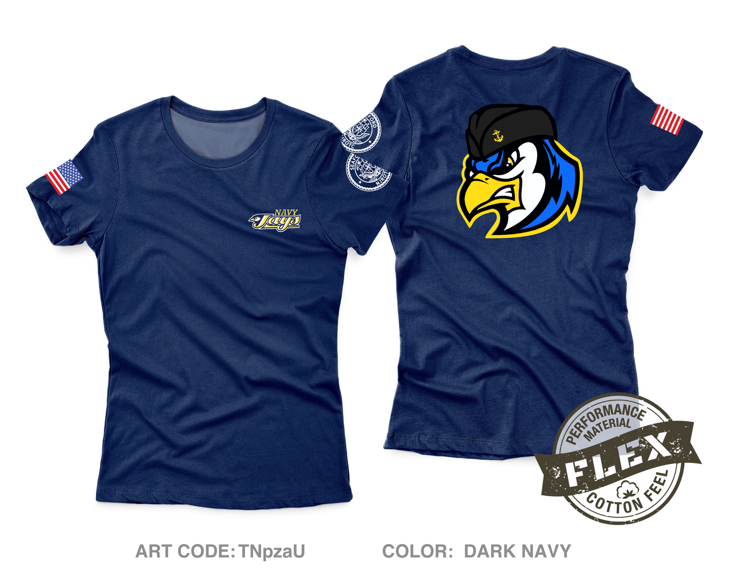 Seaford High School NJROTC Core Women's SS Flex Performance Tee - TNpzaU