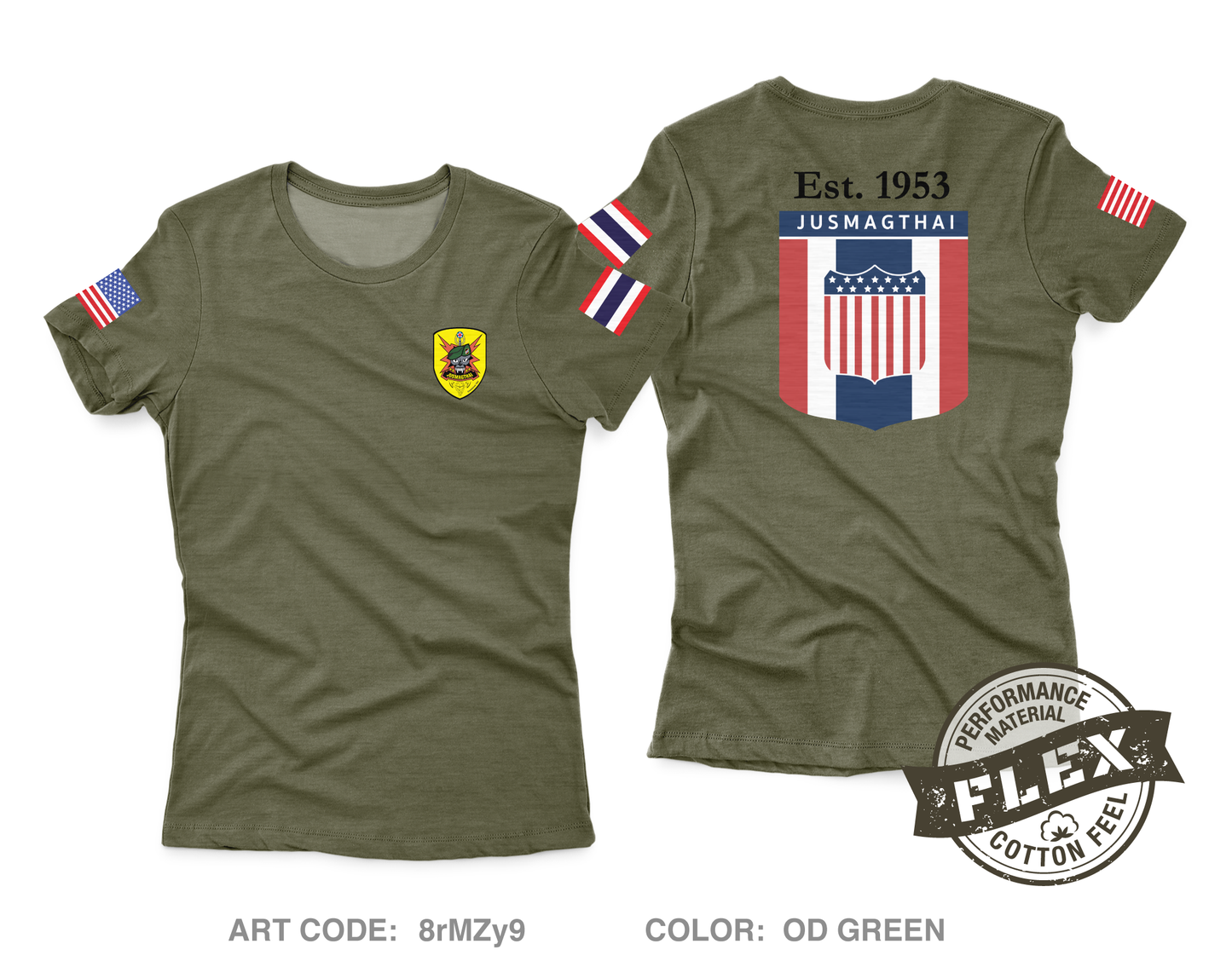 JUSMAGTHAI Women's SS Flex Performance Tee - 8rMZy9
