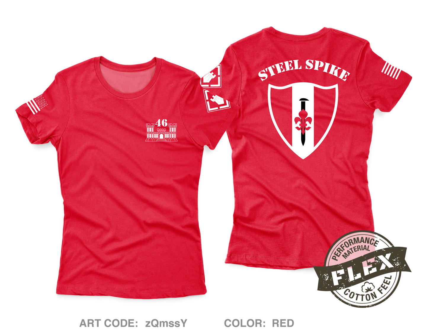 46th Engineers Core Women's SS Flex Performance Tee - zQmssY