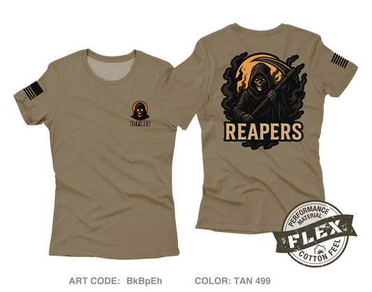 1st PLT, A BTRY 3-321FAR Core Women's SS Flex Performance Tee - BkBpEh