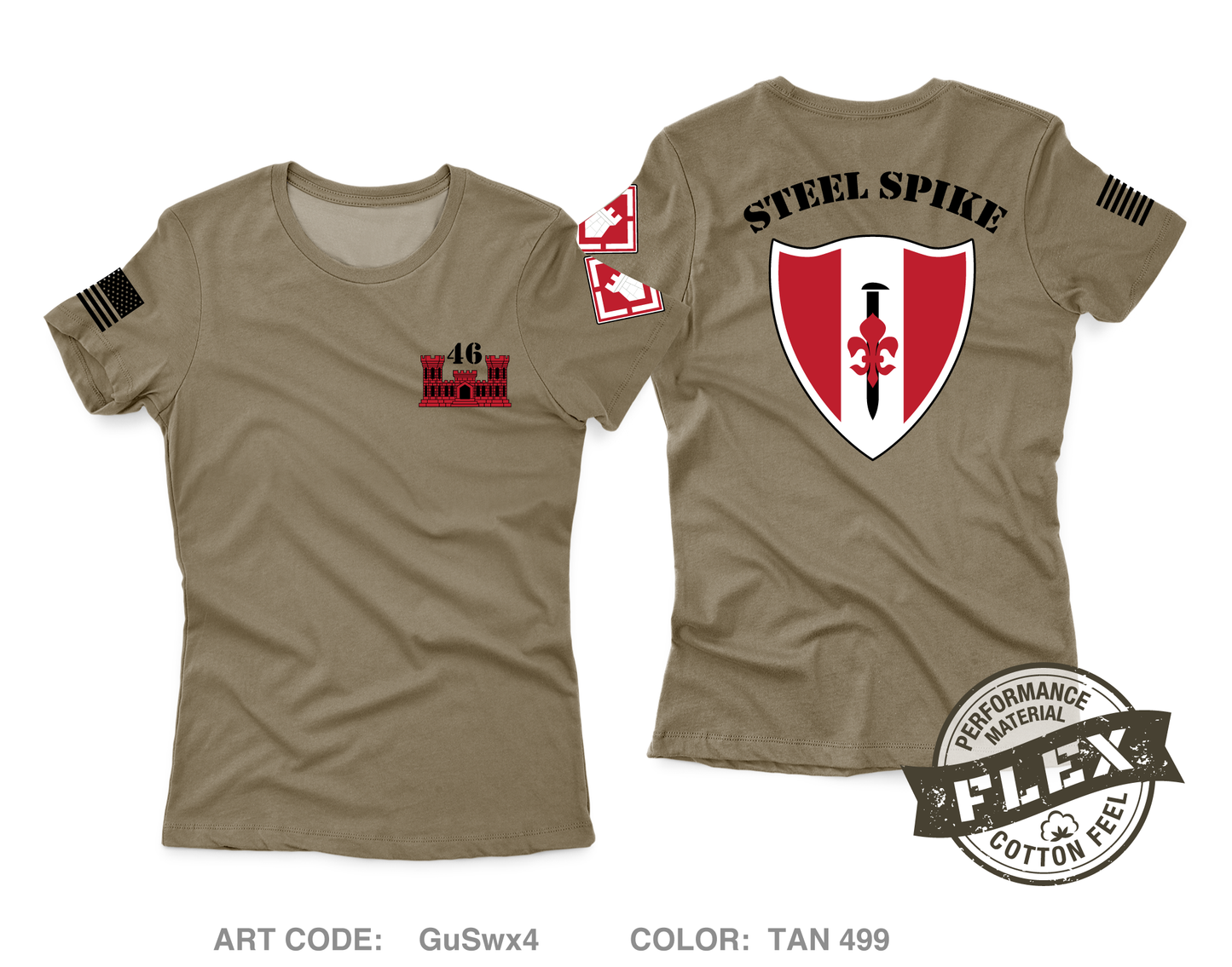 46th Engineers Core Women's SS Flex Performance Tee - GuSwx4