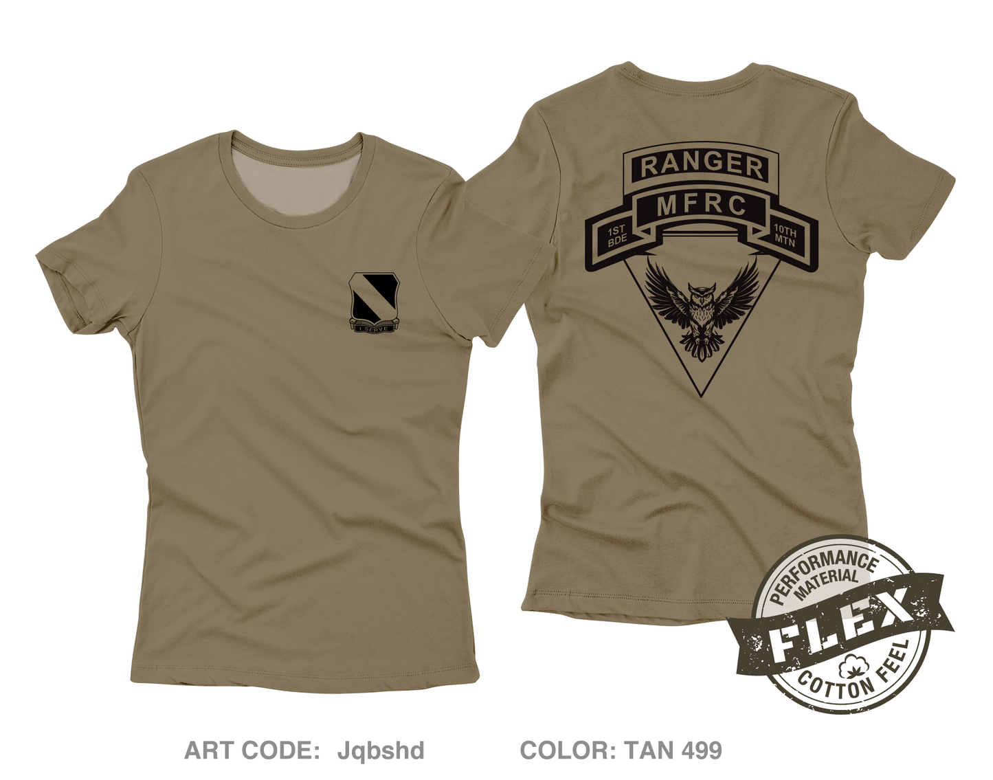 MFRC, 1st BDE, 10th MTN Core Women's SS Flex Performance Tee - Jqbshd