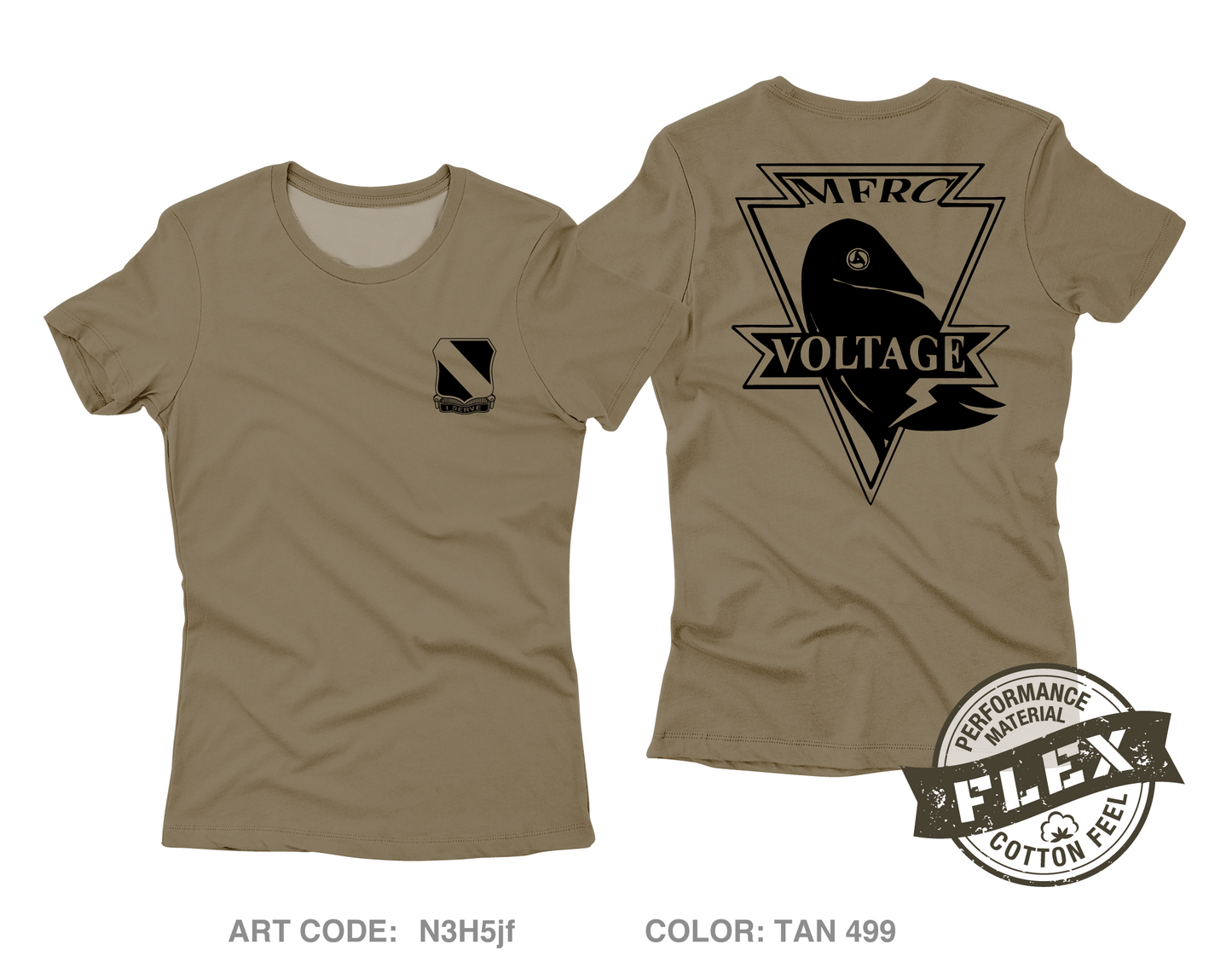 MFRC, 1st BDE, 10th MTN Core Women's SS Flex Performance Tee - N3H5jf