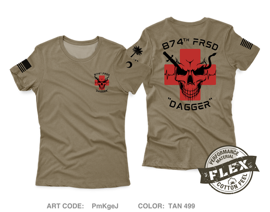 874th FRSD Core Women's SS Flex Performance Tee - PmKgeJ