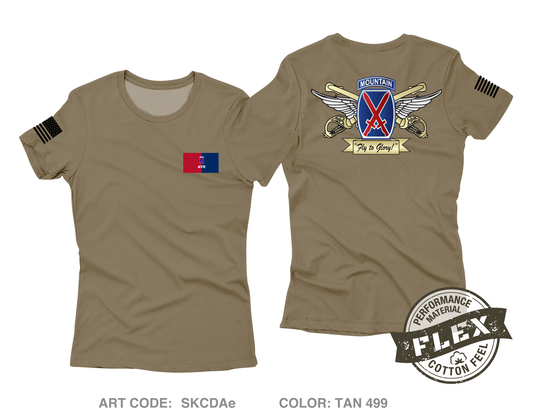 10th Combat Aviation Brigade Fundraising Collection Core Women's SS Flex Performance Tee - SKCDAe