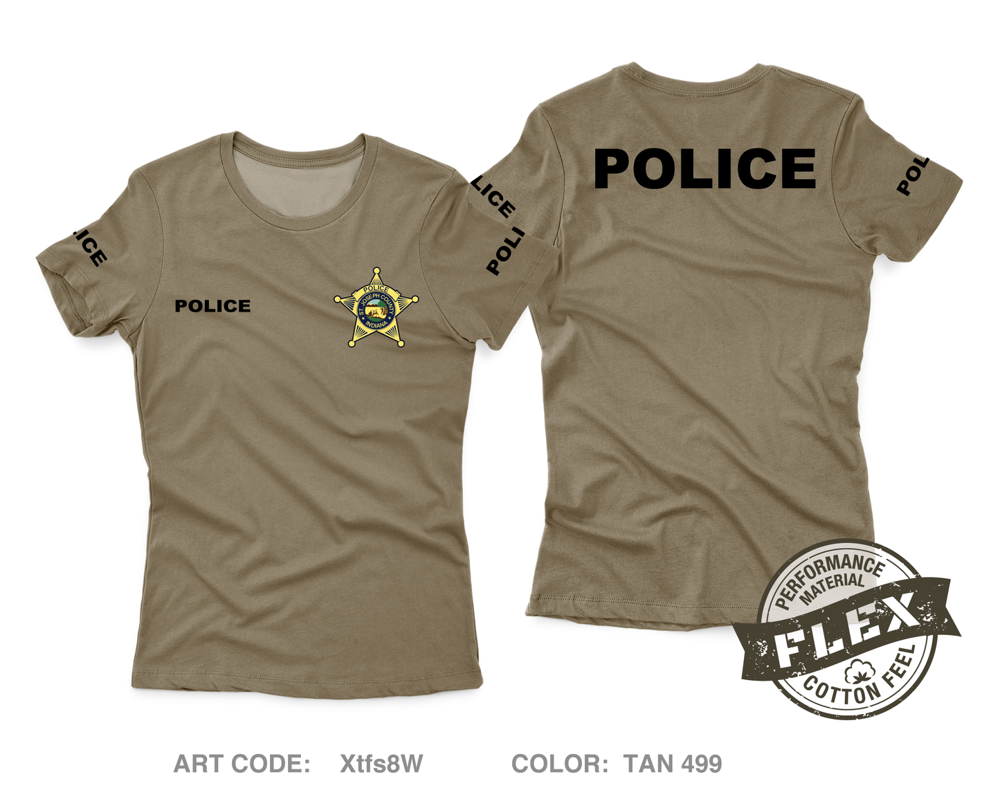 St. Joseph County Police Department Core Women's SS Flex Performance Tee - Xtfs8W