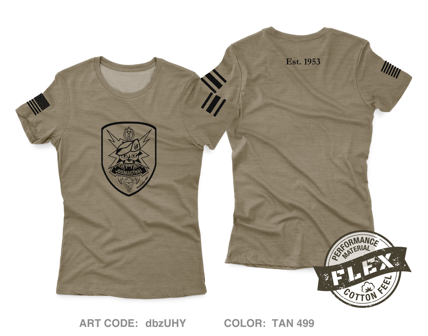 JUSMAGTHAI Women's SS Flex Performance Tee - dbzUHY