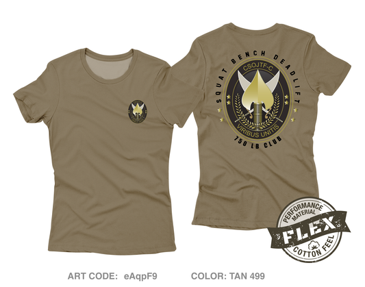 CSOJTF-C (1000 lb club) Core Women's SS Flex Performance Tee - eAqpF9