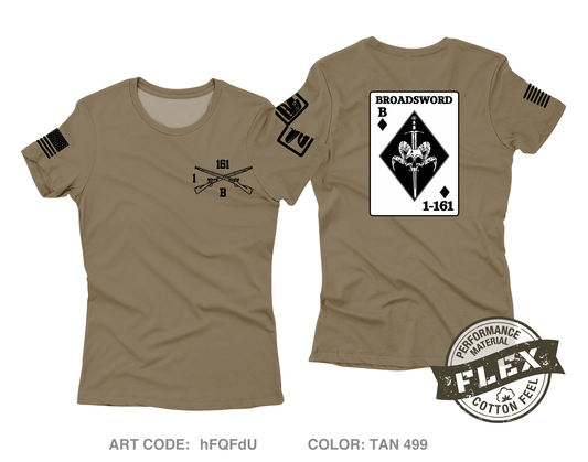 BOLD COMPANY, 1ST BN 161ST INFANTRY REGIMENT Core Women's SS Flex Performance Tee - hFQFdU