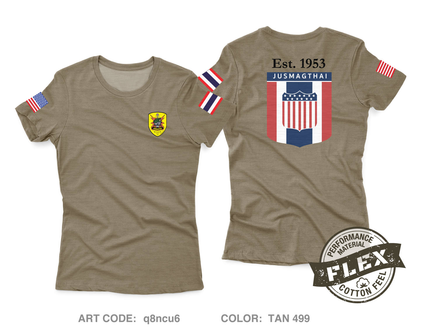 JUSMAGTHAI Women's SS Flex Performance Tee - q8ncu6