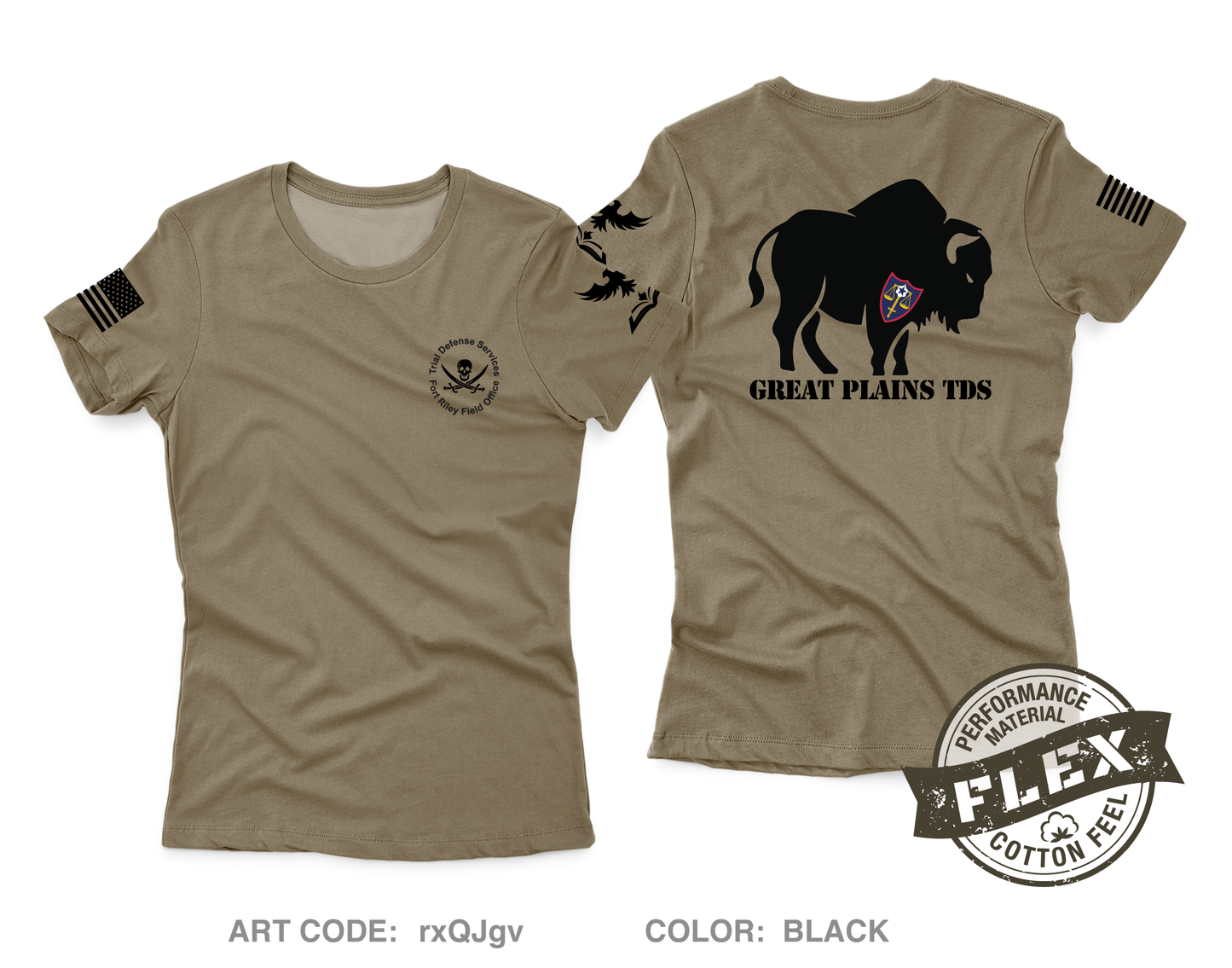 Fort Riley Trial Defense Service Core Women's SS Flex Performance Tee - rxQJgv