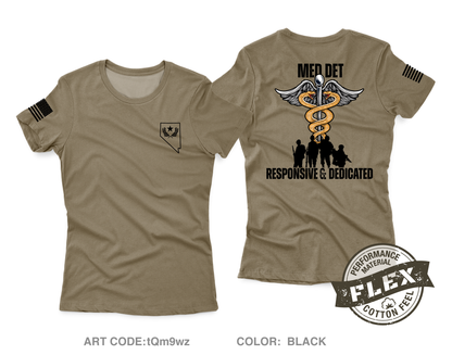 Nevada Army National Guard Medical Detachment Fundraising Collection Core Women's SS Flex Performance Tee - tQm9wz