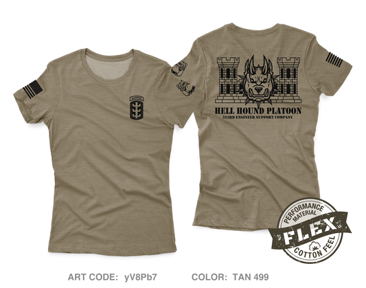 3 PLT, 523rd ESC, 84th EN BN, 130th EN BDE Women's SS Flex Performance Tee - yV8Pb7