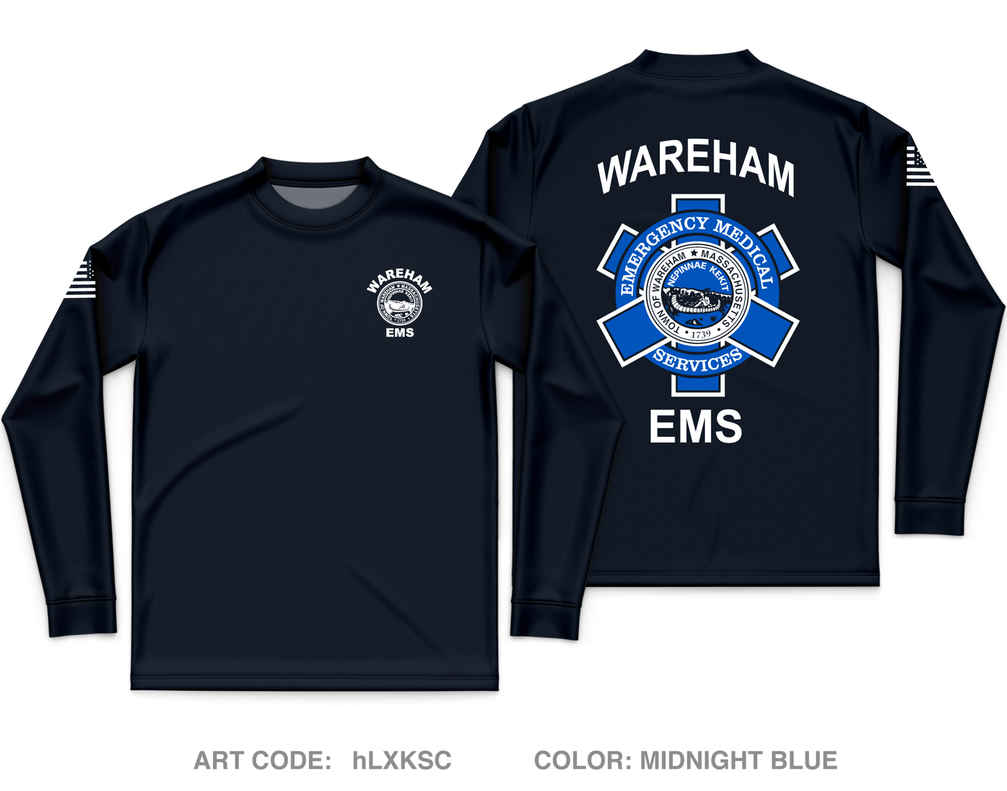 Wareham EMS Private Collection Core Men's LS Performance Tee - hLXKSC