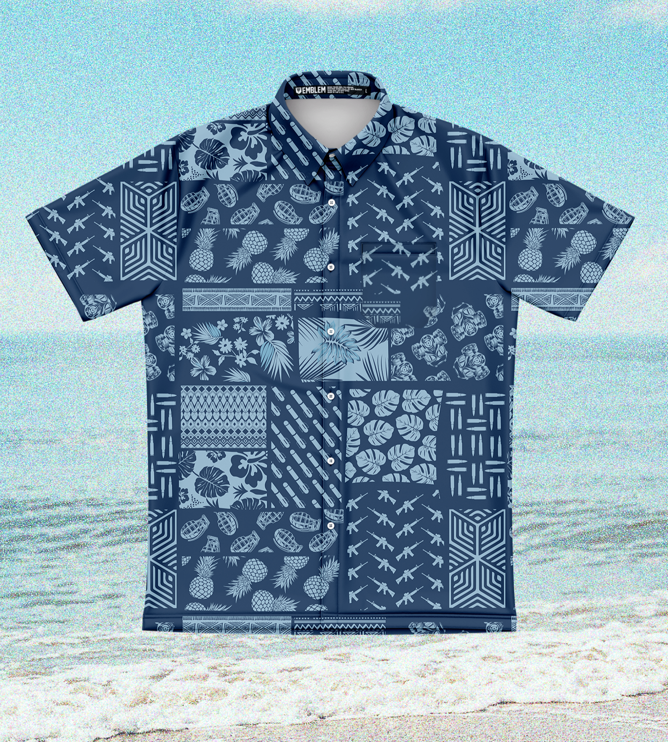Emblem Party Series Core Men's SS Performance Party Shirt - Tropical Tactical